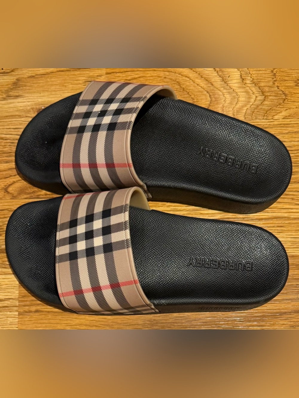 Burberry Furley Nova Check Slides  Sandals Women’s Size Eur 37/US 7 - Picture 5 of 10